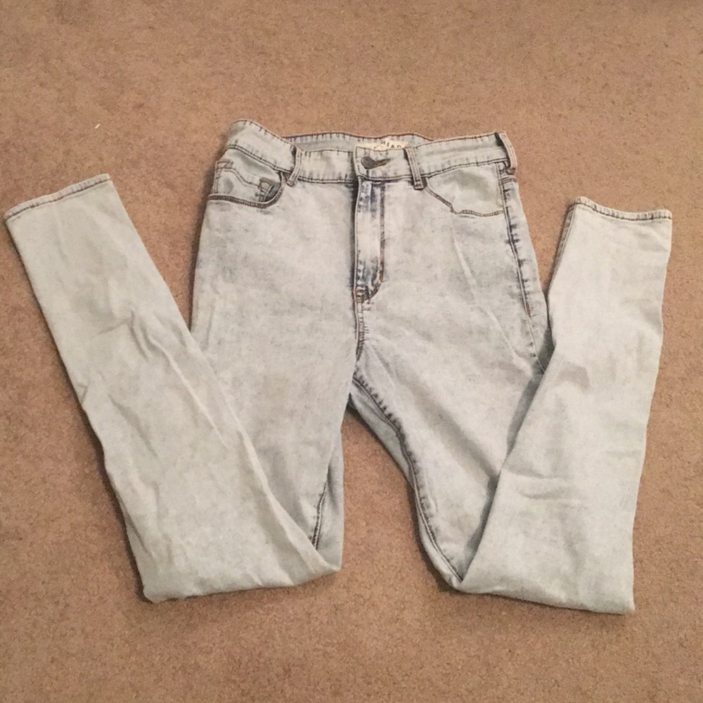 Acid Wash High Waisted Jeans